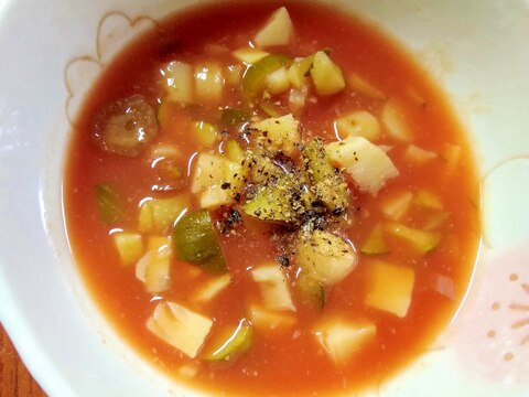 ●超簡単♪筍・牛蒡・胡瓜ガスパチョ風トマトスープ●